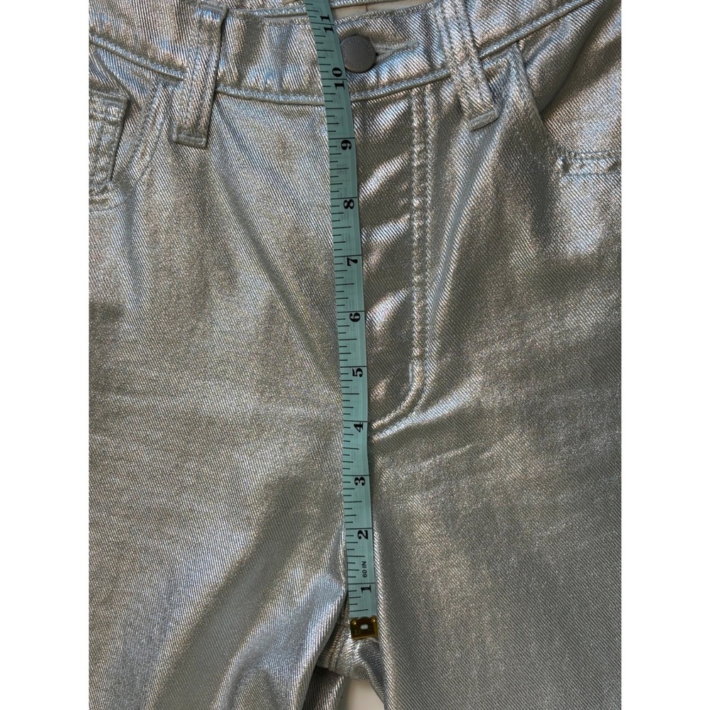 Silver Jeans Metallic 90s Baggy Womens Festival Futuristic Streetwear Jeans 4 - Picture 7 of 8